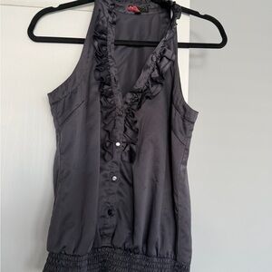 Ruffled Sleeveless Blouse